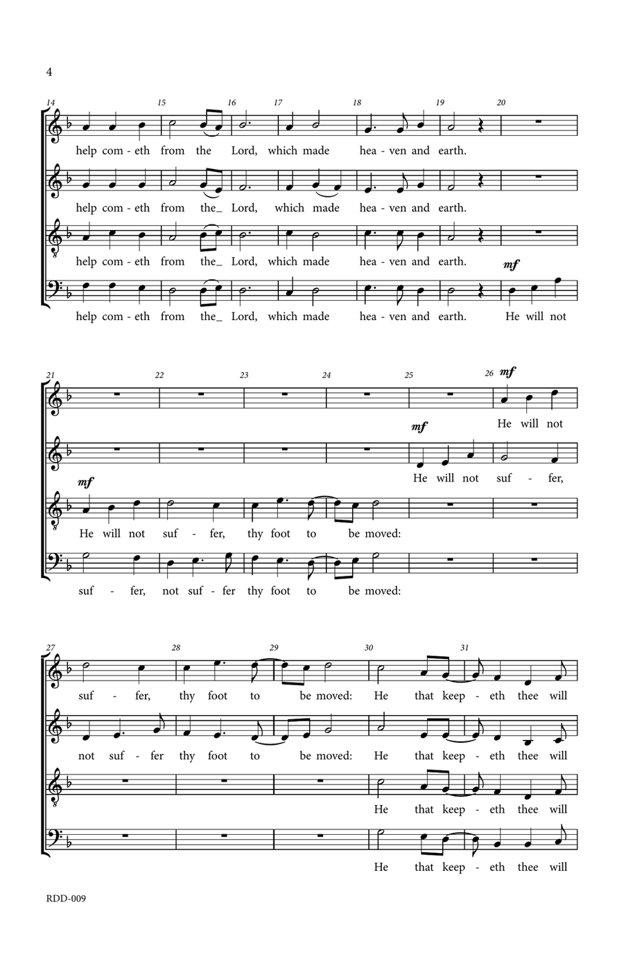 I Lift Up Mine Eyes 4-Part scores gallery preview page 4