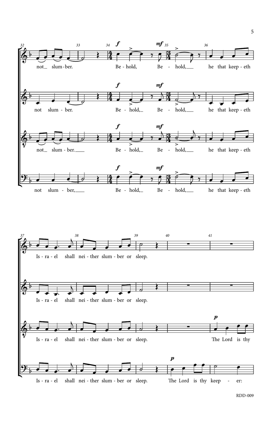 I Lift Up Mine Eyes 4-Part scores gallery preview page 5