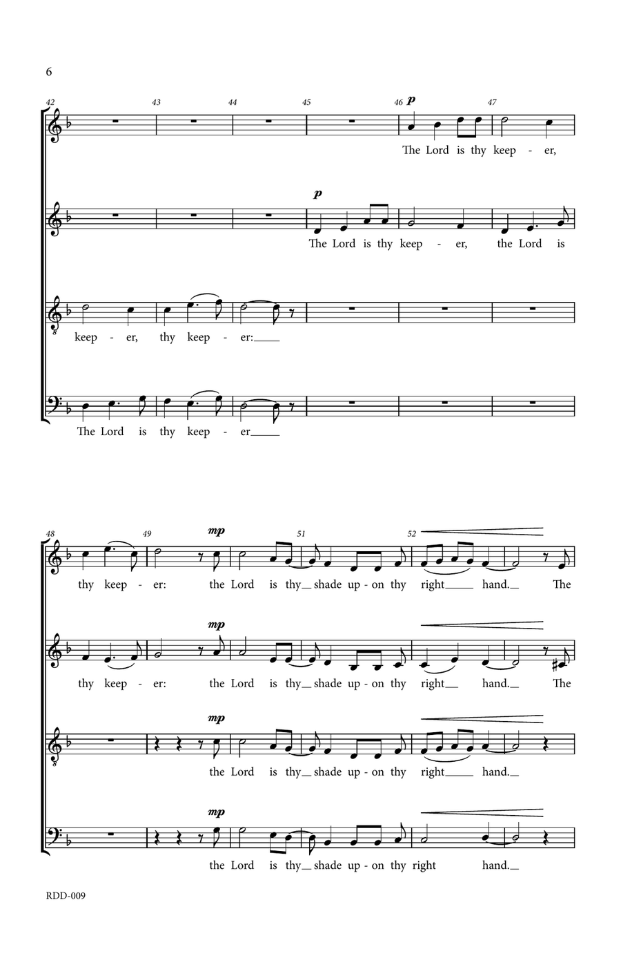 I Lift Up Mine Eyes 4-Part scores gallery preview page 6