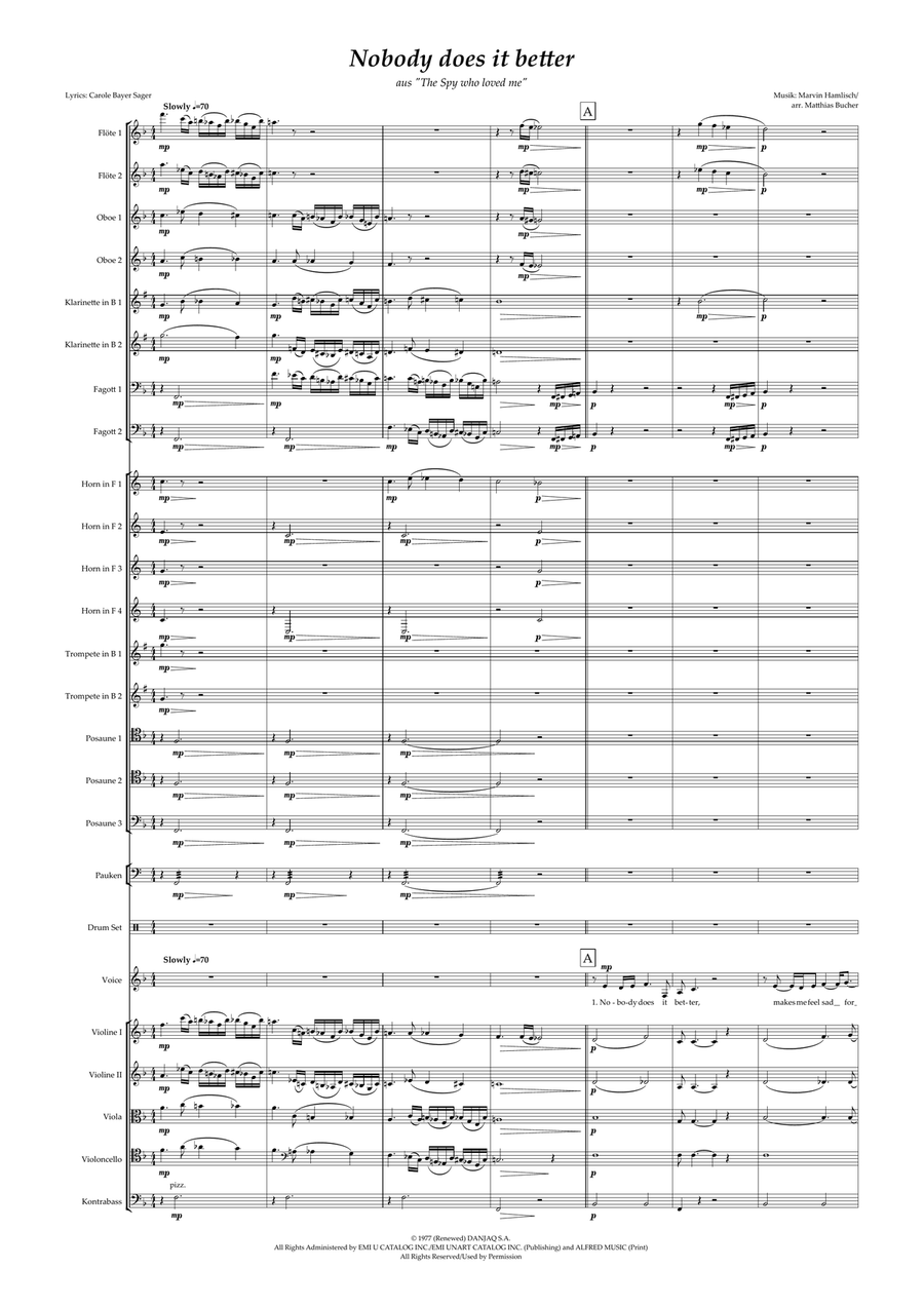 Nobody Does It Better Nobody Does It Better Full Orchestra scores gallery preview page 1