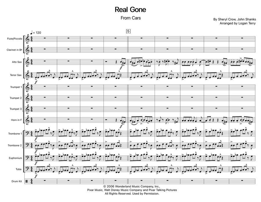 Real Gone Real Gone Marching Band scores gallery preview page 1