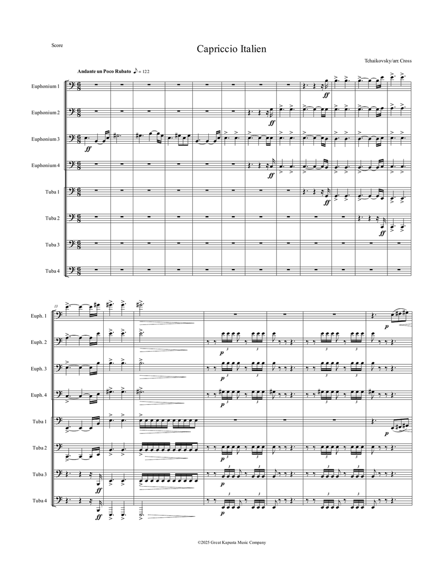 Capriccio Italien Capriccio Italien Score and Parts scores gallery preview page 1