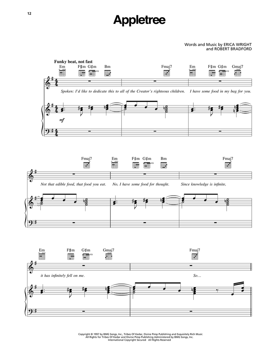 Appletree Appletree Piano, Vocal, Guitar scores gallery preview page 1