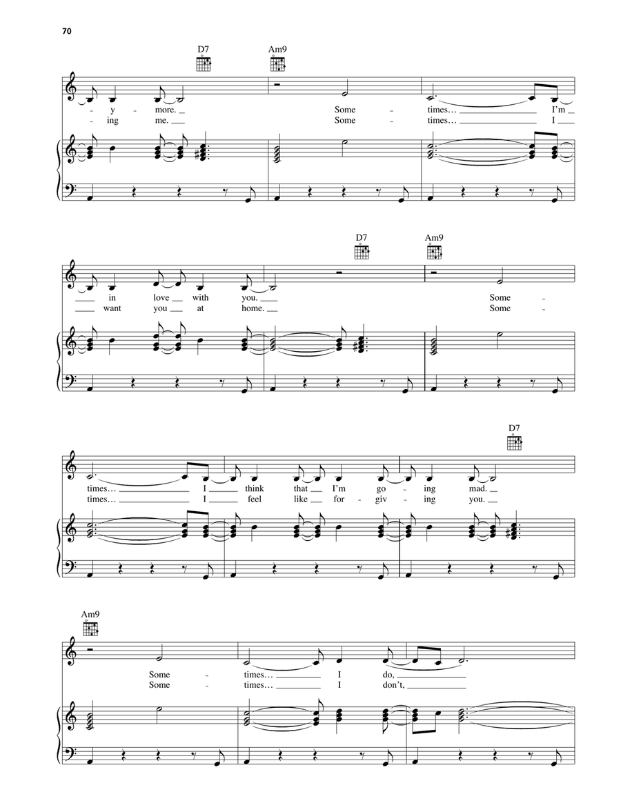 Sometimes... Sometimes... Piano, Vocal, Guitar scores gallery preview page 2