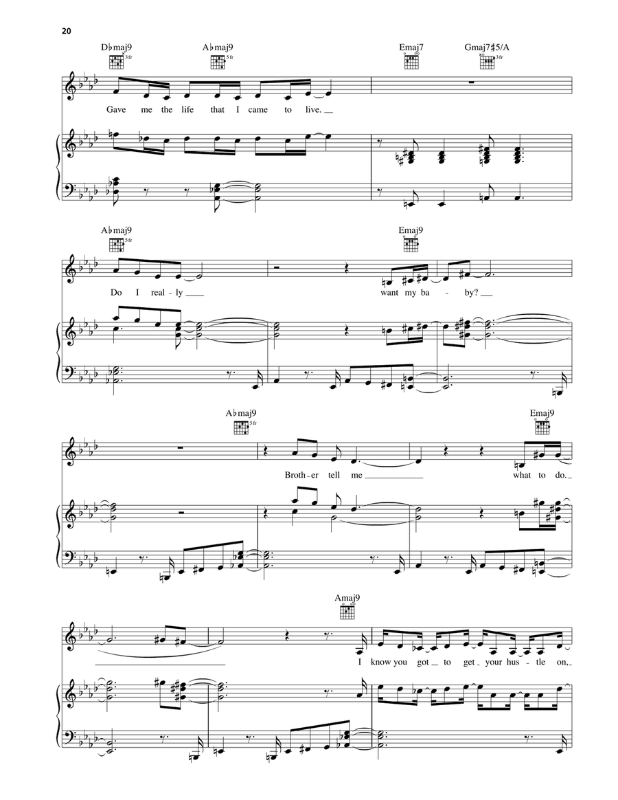 Other Side Of The Game Other Side Of The Game Piano, Vocal, Guitar scores gallery preview page 2