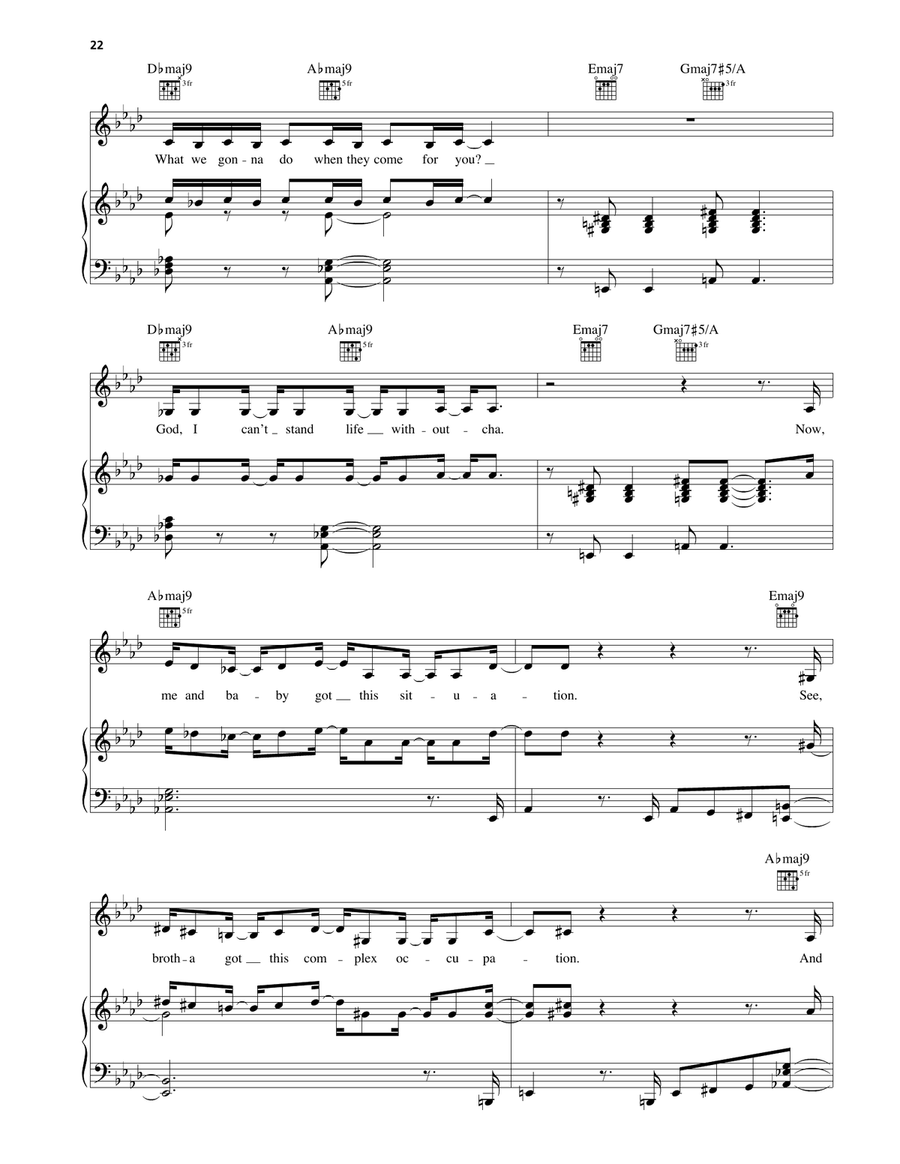 Other Side Of The Game Other Side Of The Game Piano, Vocal, Guitar scores gallery preview page 4