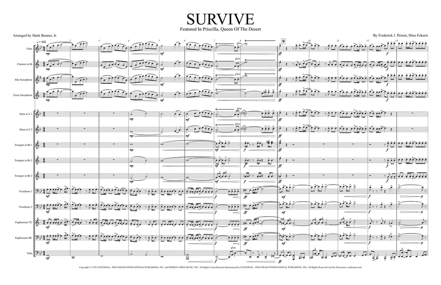 I Will Survive Marching Band scores gallery preview page 1