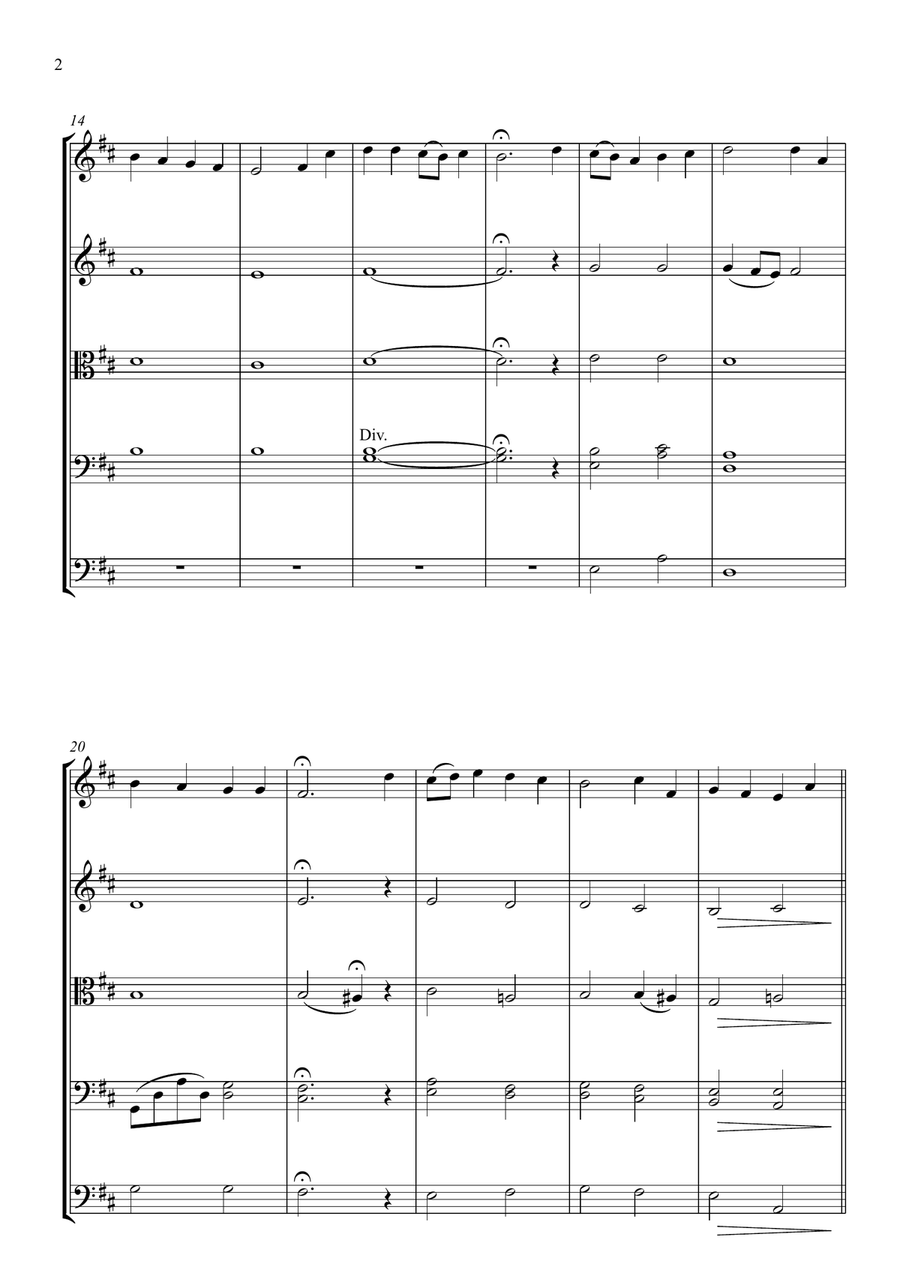O Sacred Head Surrounded O Sacred Head Surrounded String Orchestra scores gallery preview page 2