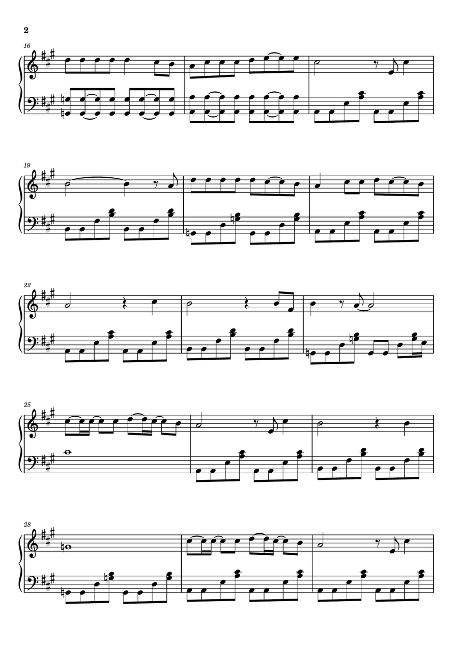 Quit Playing Games (With My Heart) Piano Solo scores gallery preview page 2