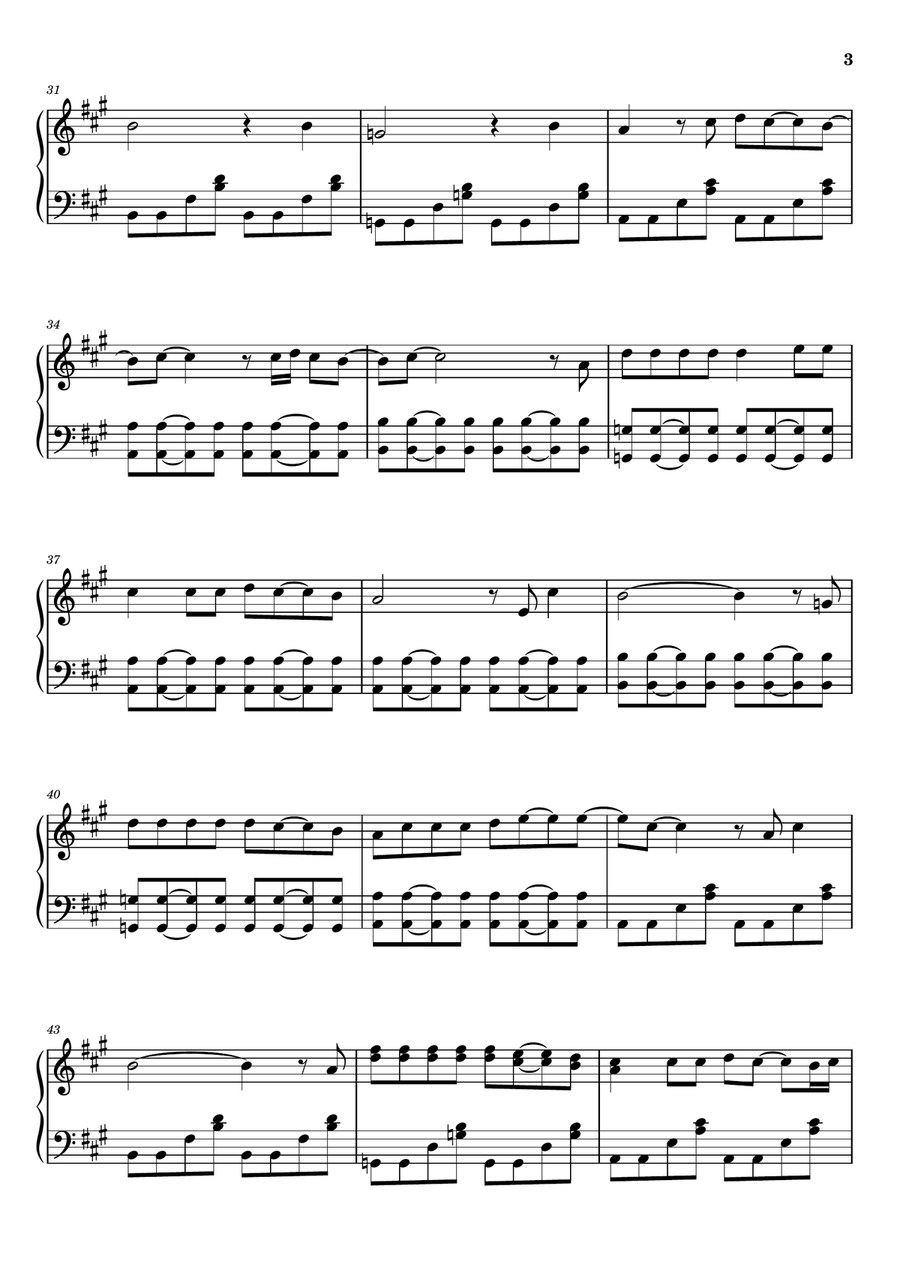 Quit Playing Games (With My Heart) Piano Solo scores gallery preview page 3