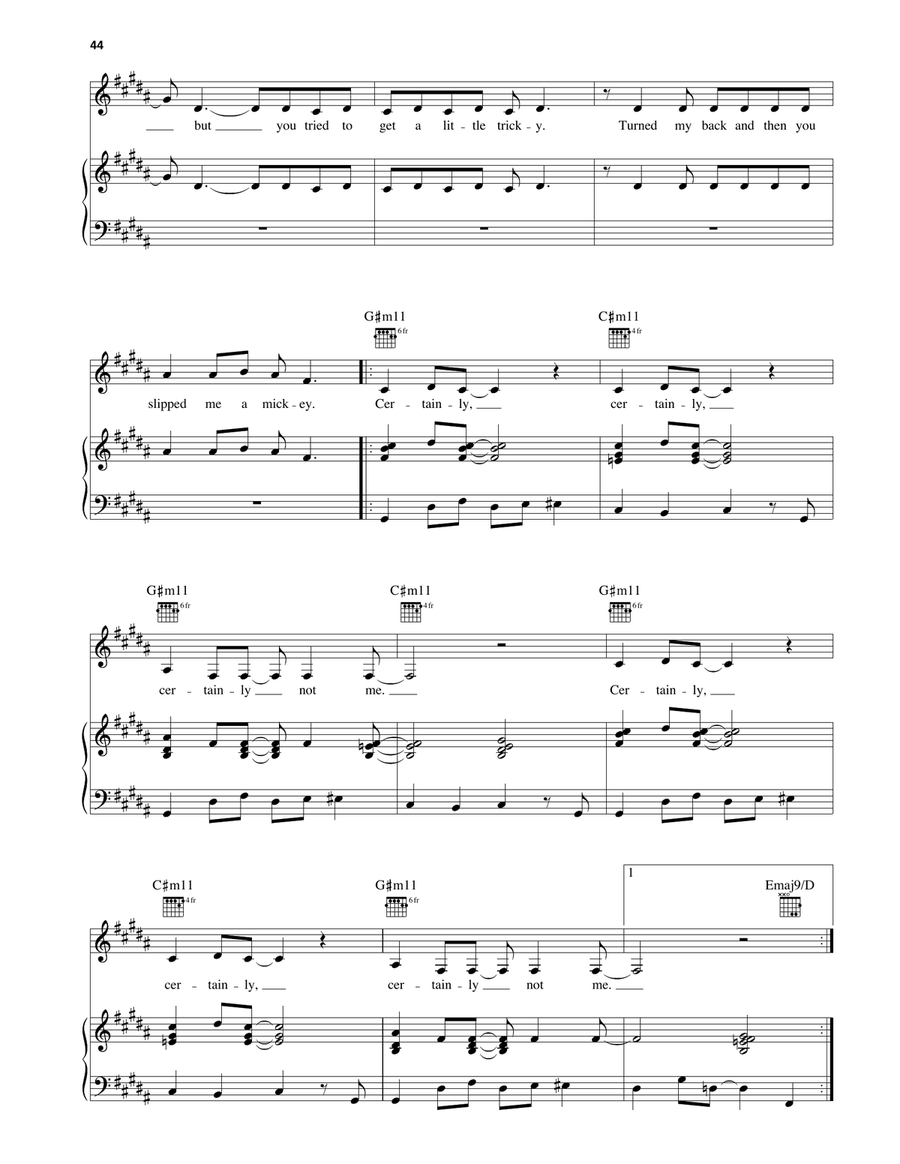 Certainly Certainly Piano, Vocal, Guitar scores gallery preview page 4