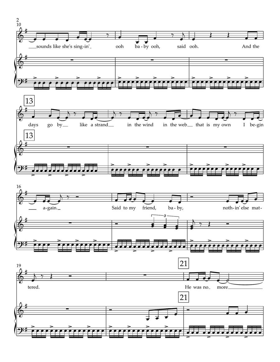 Edge Of Seventeen Edge Of Seventeen Piano, Vocal scores gallery preview page 2