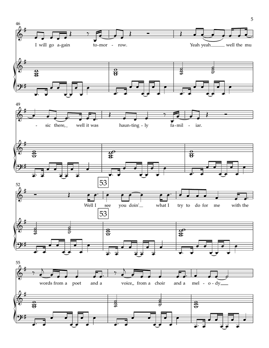 Edge Of Seventeen Edge Of Seventeen Piano, Vocal scores gallery preview page 5