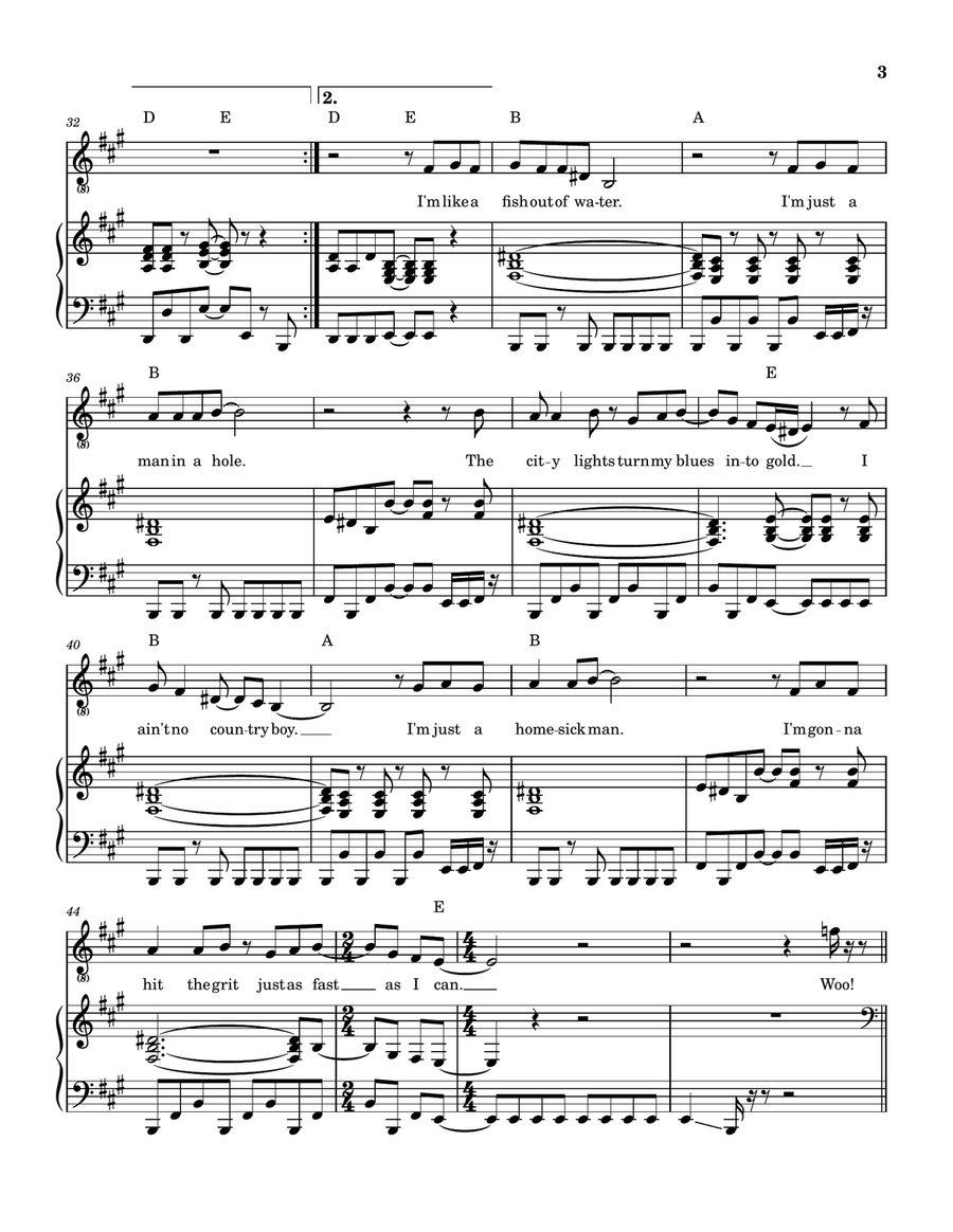 Fool For The City Fool For The City Piano, Vocal scores gallery preview page 4