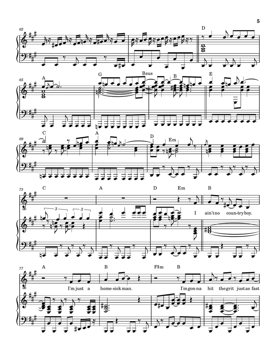 Fool For The City Fool For The City Piano, Vocal scores gallery preview page 6