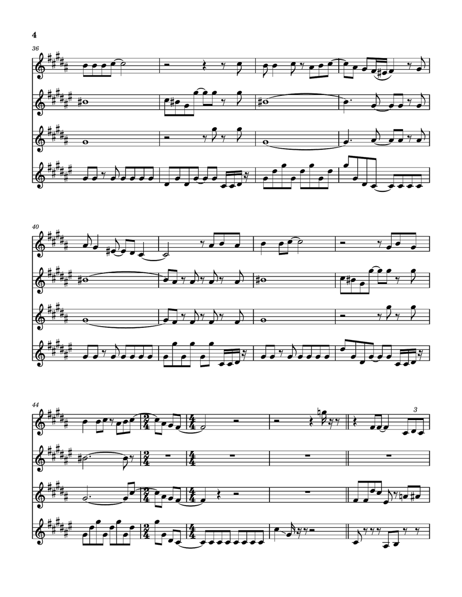 Fool For The City Saxophone Quartet scores gallery preview page 5