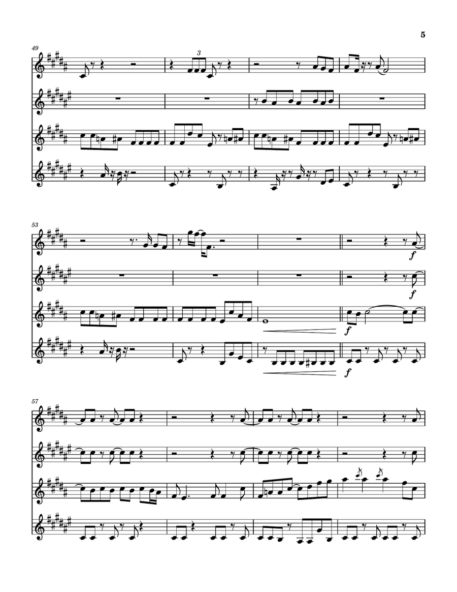 Fool For The City Saxophone Quartet scores gallery preview page 6