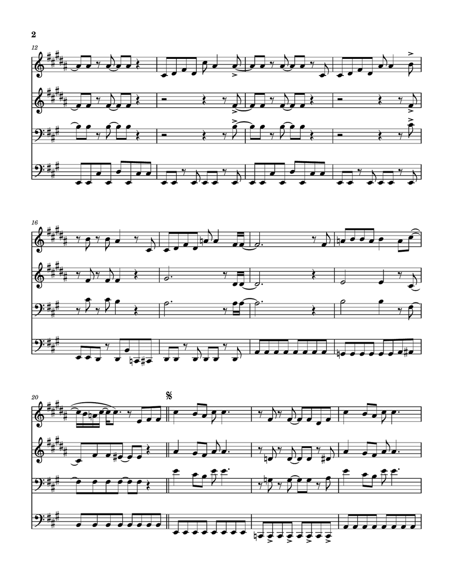 Fool For The City Fool For The City Brass Quartet scores gallery preview page 3