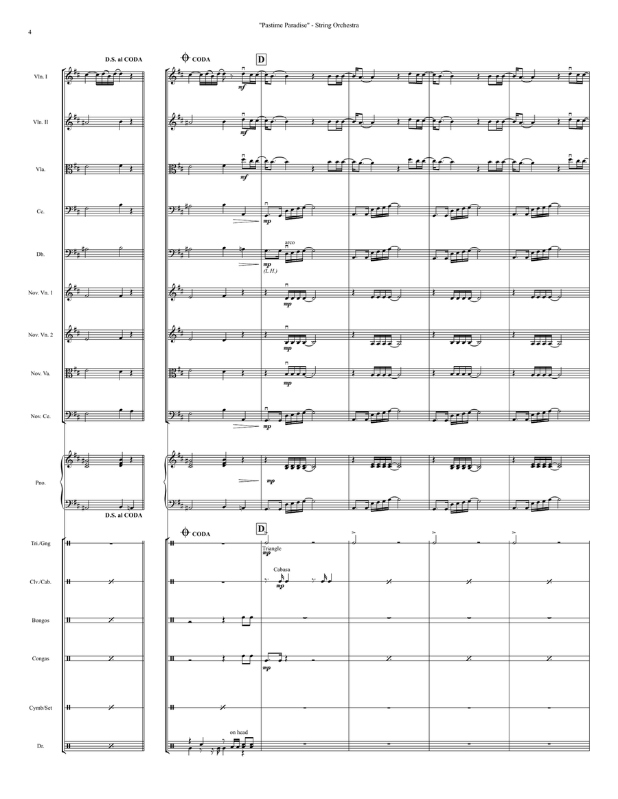 Pastime Paradise String Orchestra scores gallery preview page 4