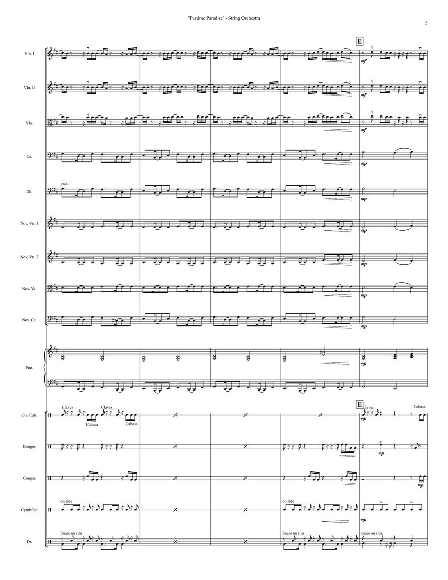 Pastime Paradise String Orchestra scores gallery preview page 5