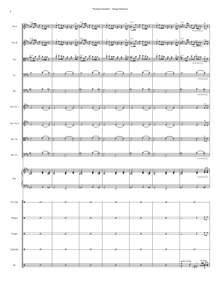 Pastime Paradise String Orchestra scores gallery preview page 6