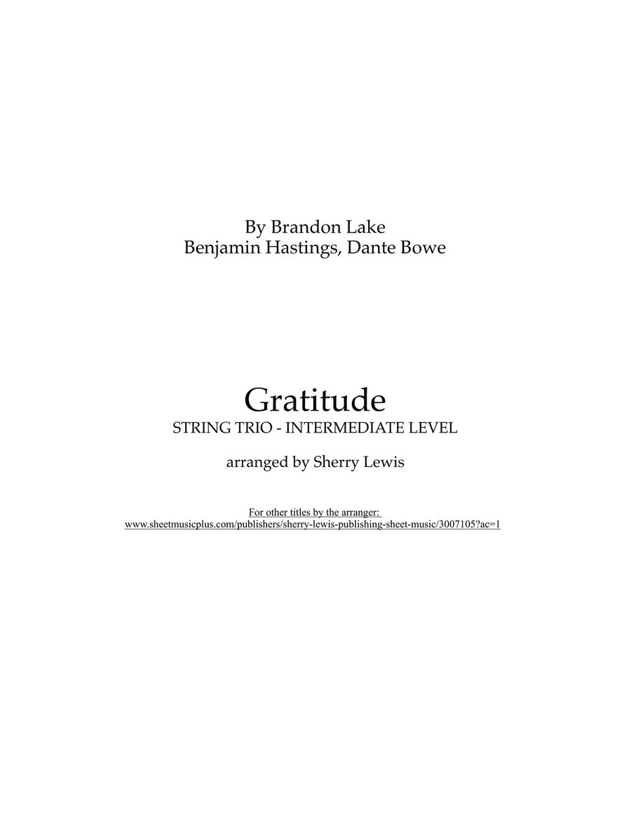 Gratitude Gratitude String Trio scores gallery preview page 1