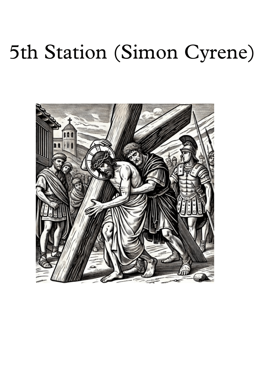 5th Station Simon Cyrene 5th Station Simon Cyrene Piano, Vocal scores gallery preview page 1