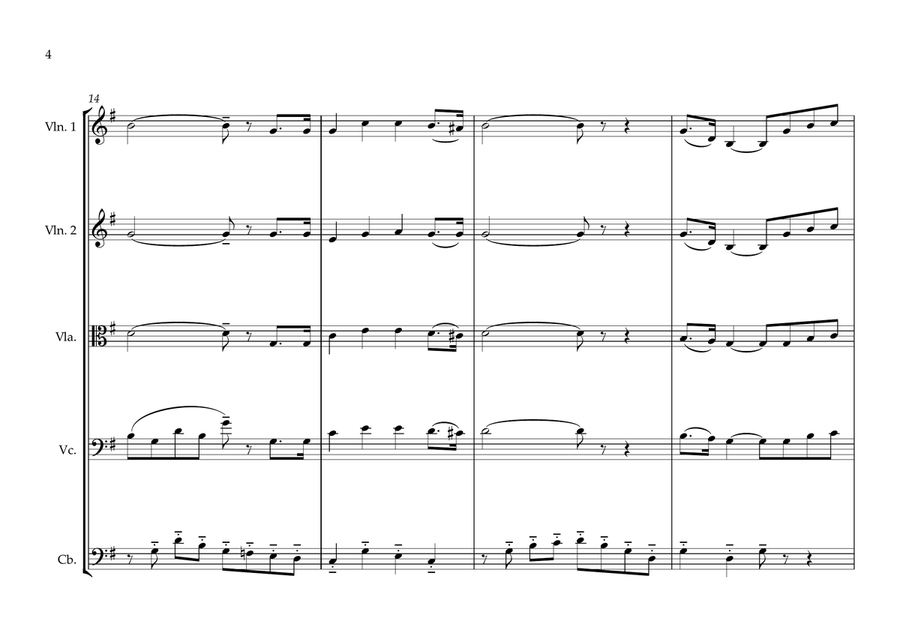 Singaporean National Anthem for String Orchestra String Orchestra scores gallery preview page 4