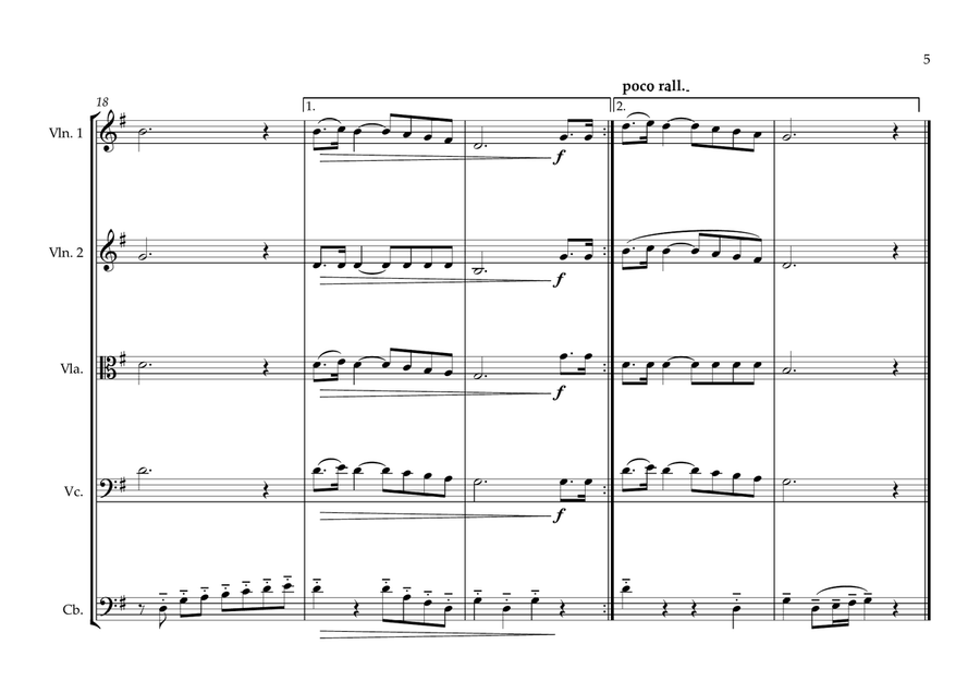 Singaporean National Anthem for String Orchestra String Orchestra scores gallery preview page 5