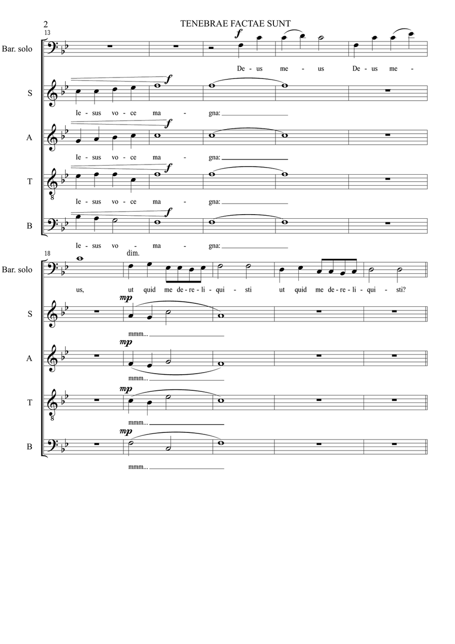 TENEBRAE FACTAE SUNT TENEBRAE FACTAE SUNT 4-Part scores gallery preview page 2