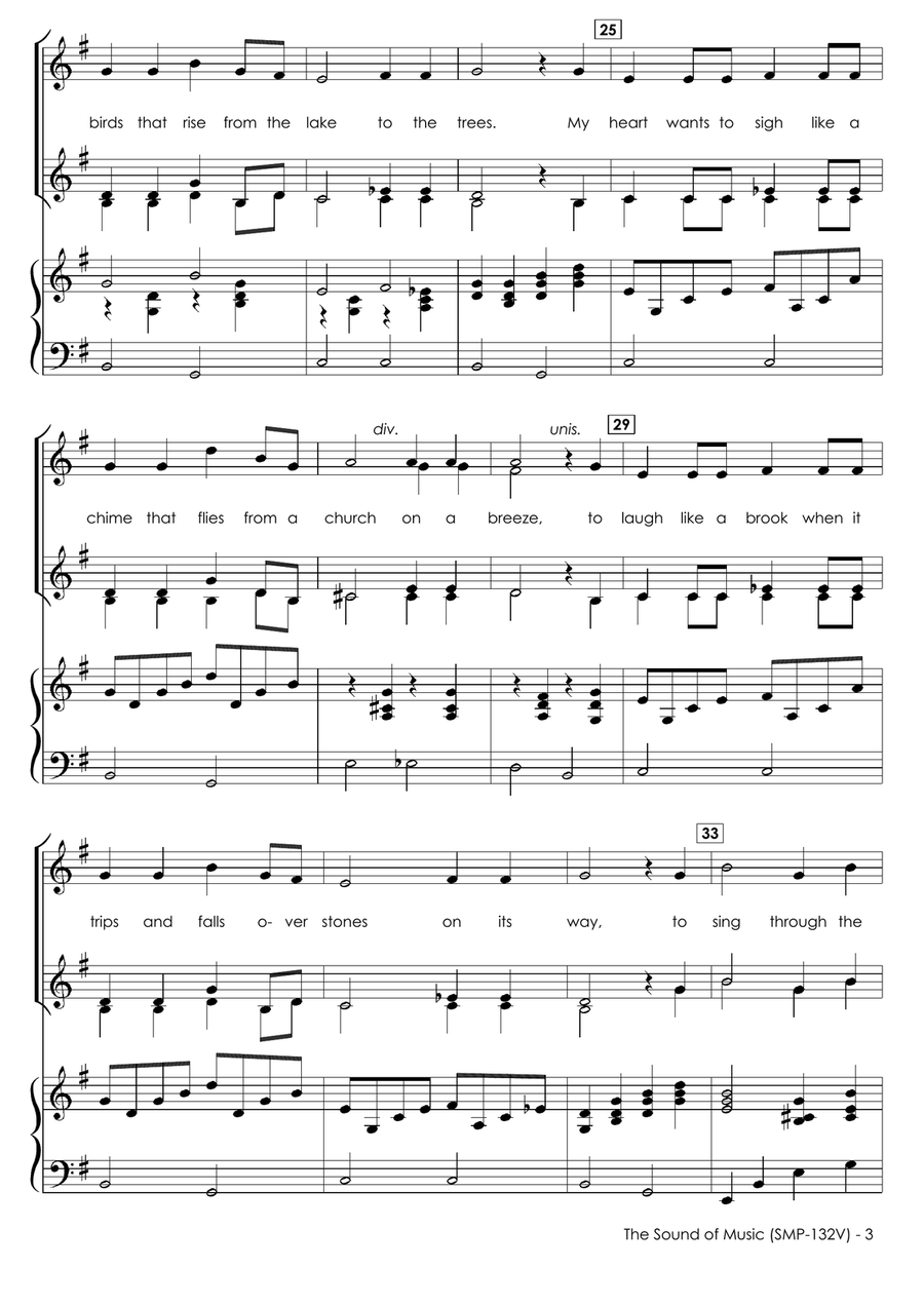 Medley: The Sound Of Music with Maria, Edelweiss, Climb Ev'ry Mountain, and Do-Re-Mi SSAA scores gallery preview page 5