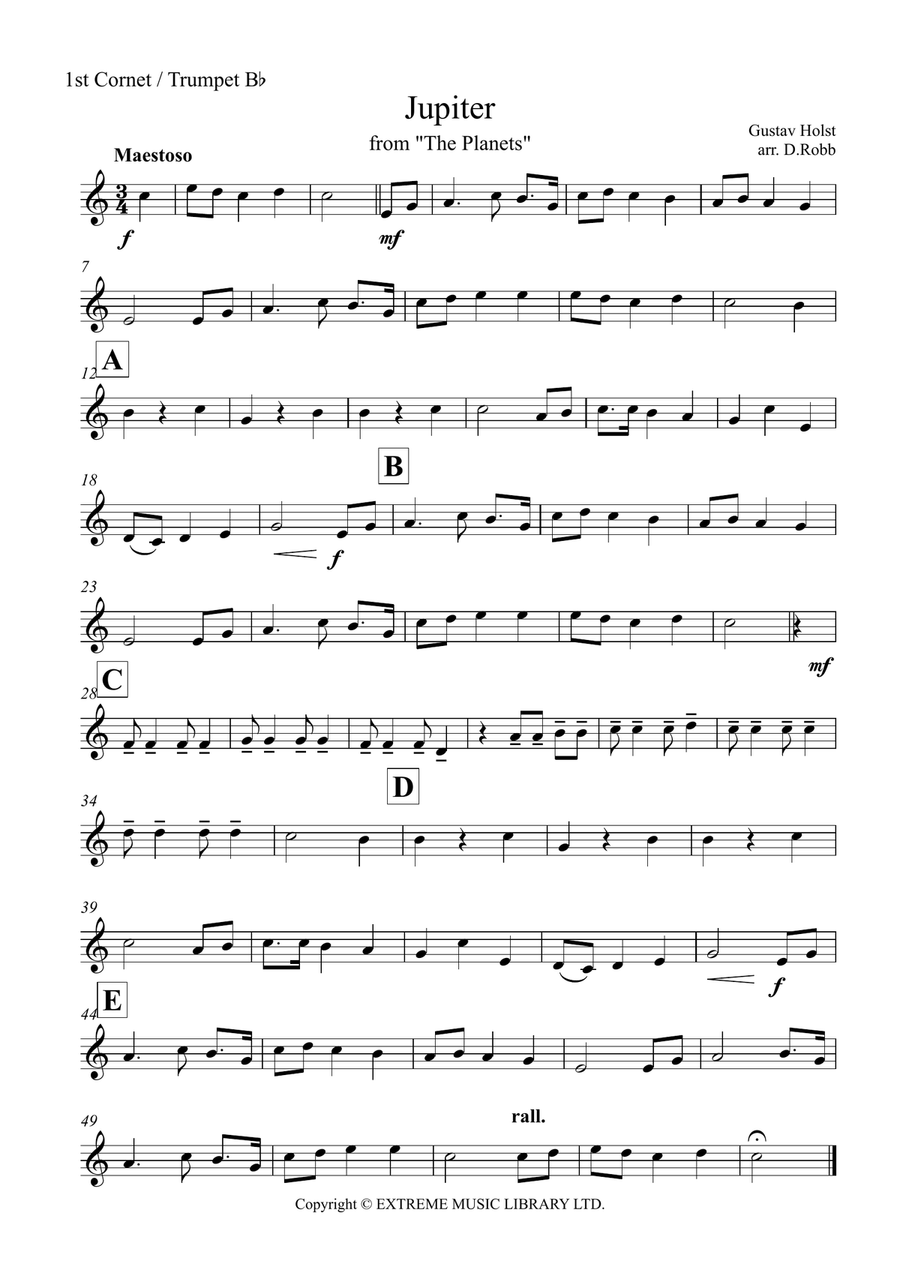 The Planets Suite - Jupiter Brass Band scores gallery preview page 5