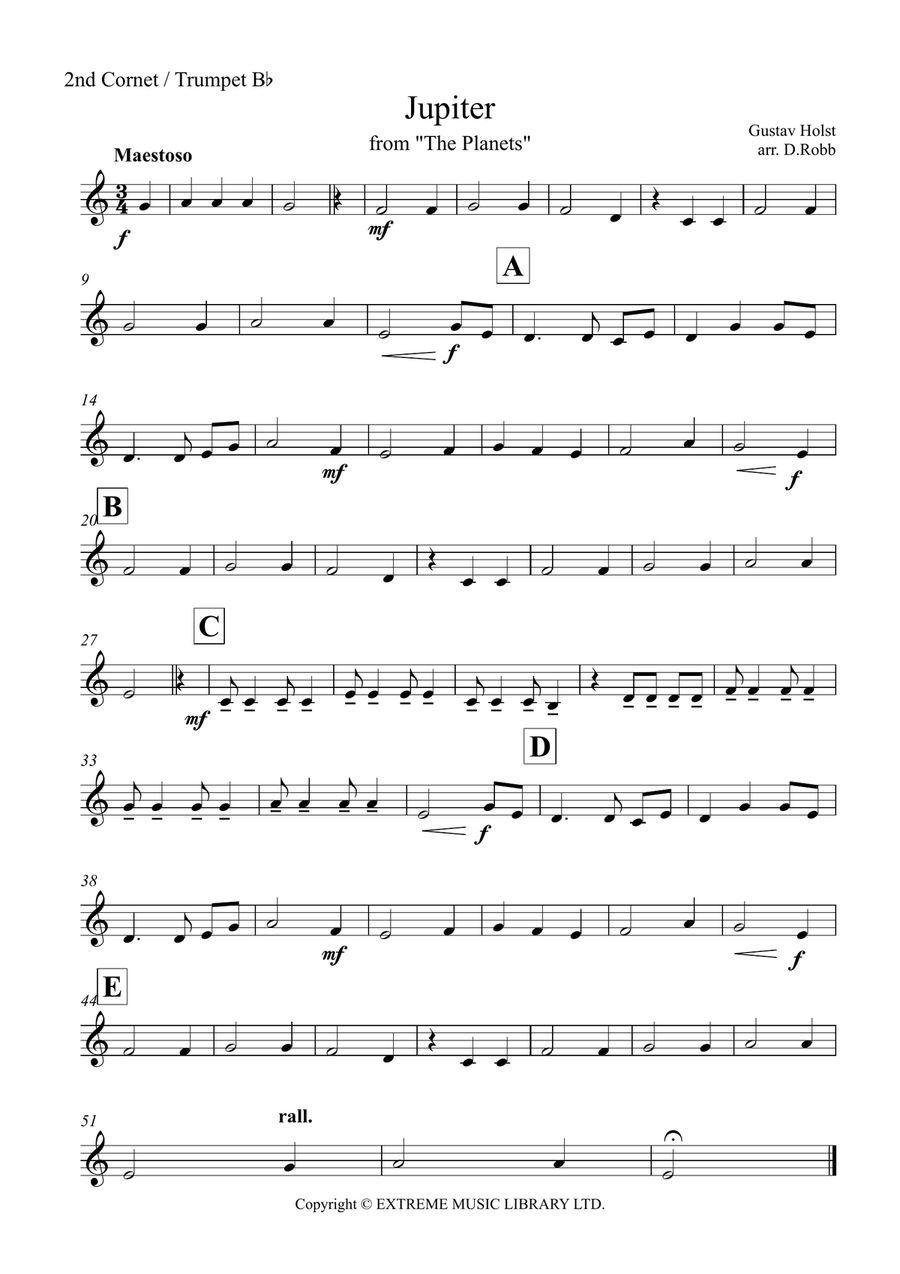 The Planets Suite - Jupiter Brass Band scores gallery preview page 6