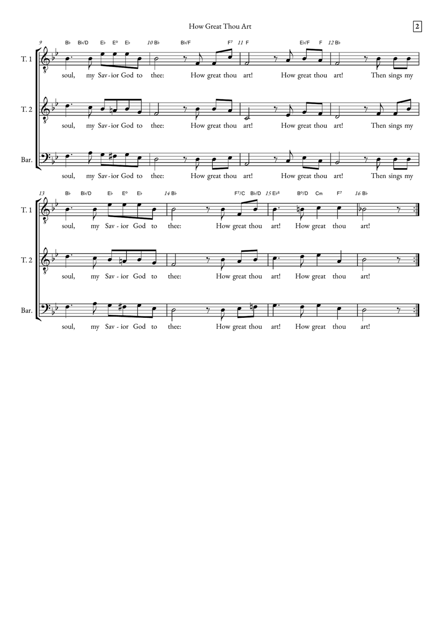 How Great Thou Art How Great Thou Art TTB scores gallery preview page 2