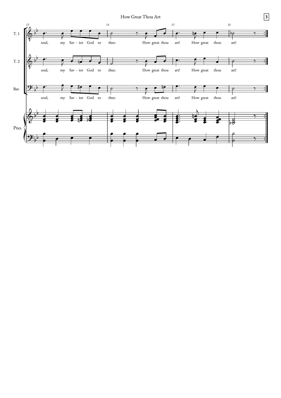 How Great Thou Art How Great Thou Art TTB scores gallery preview page 3