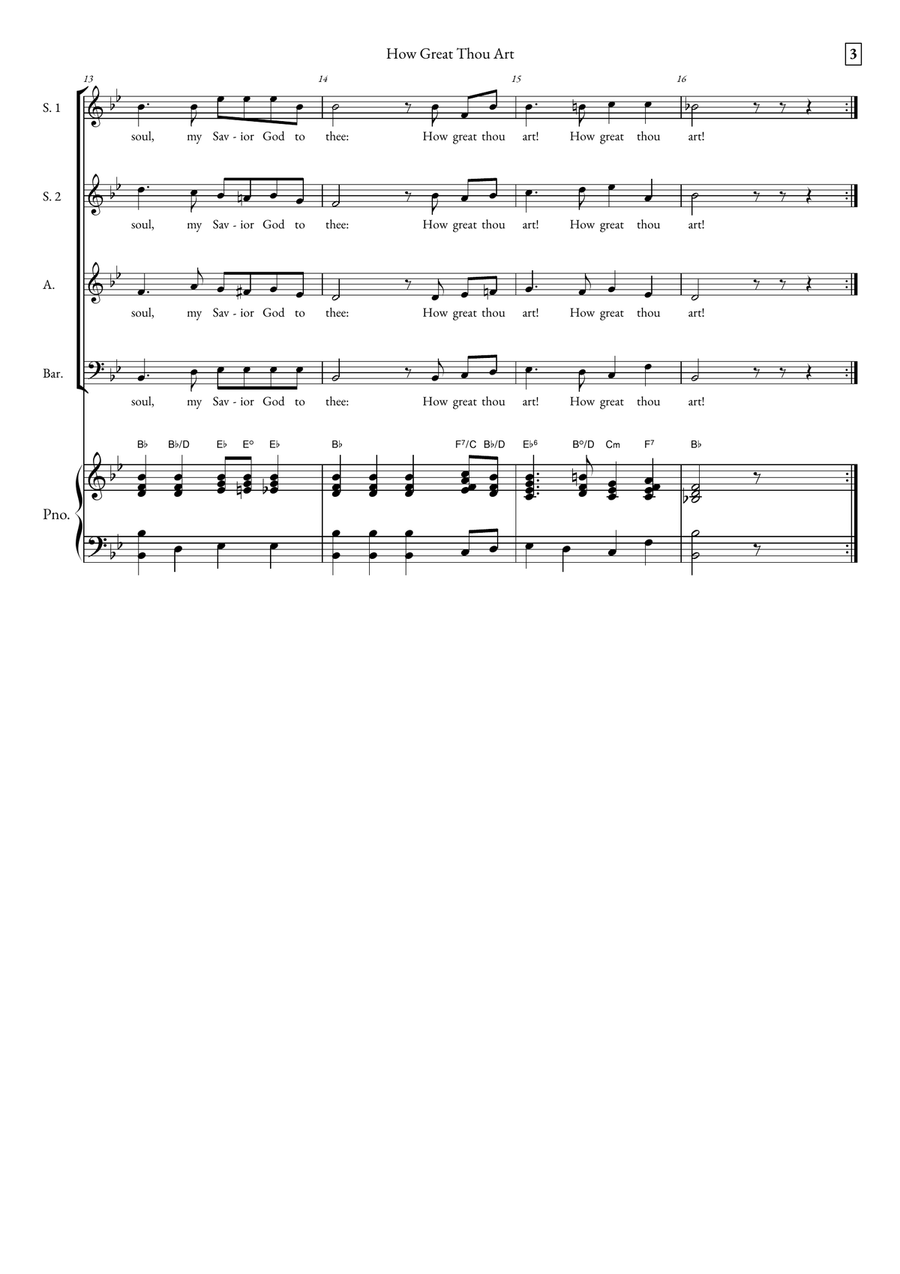 How Great Thou Art How Great Thou Art Choir scores gallery preview page 3