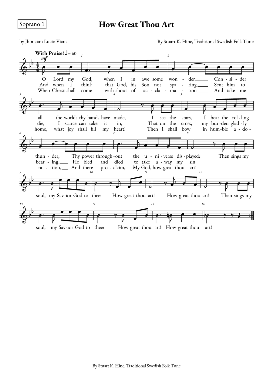 How Great Thou Art How Great Thou Art Choir scores gallery preview page 4