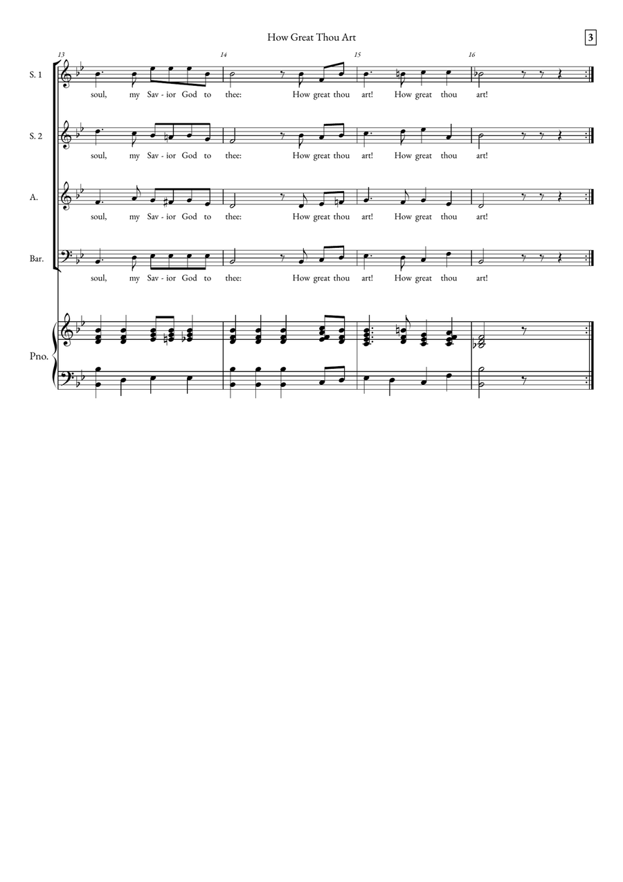 How Great Thou Art How Great Thou Art Choir scores gallery preview page 3