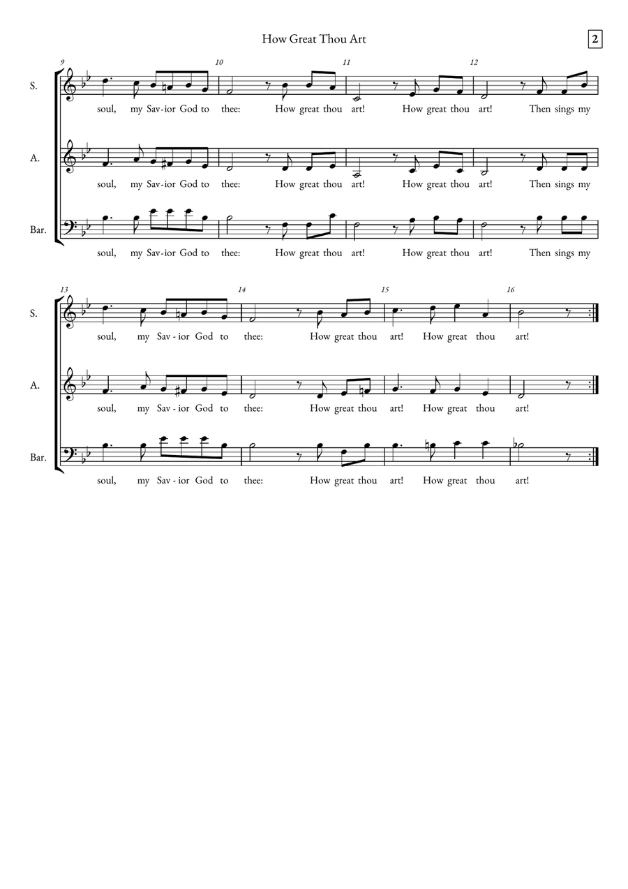 How Great Thou Art How Great Thou Art 3-Part scores gallery preview page 2