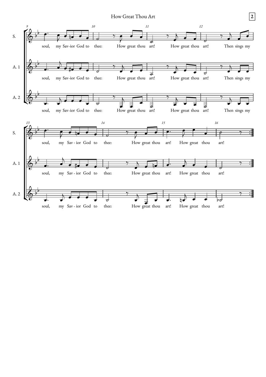 How Great Thou Art How Great Thou Art Women's Choir scores gallery preview page 2
