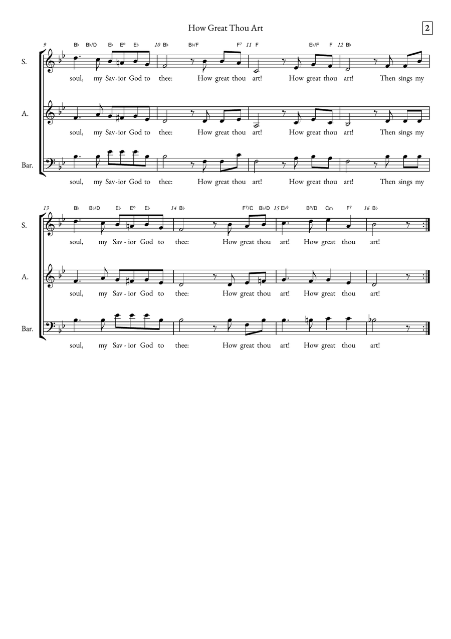 How Great Thou Art How Great Thou Art 3-Part scores gallery preview page 2