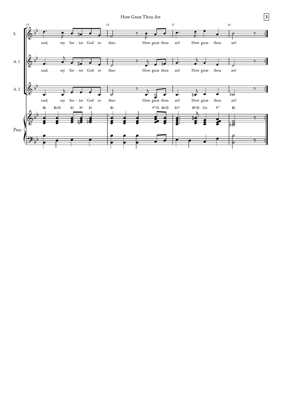How Great Thou Art How Great Thou Art Women's Choir scores gallery preview page 3