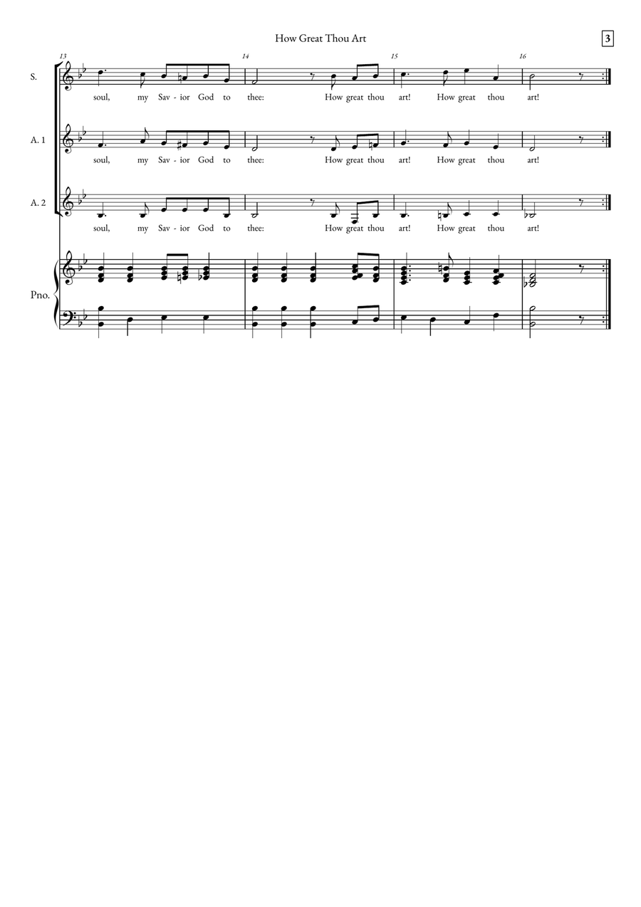 How Great Thou Art How Great Thou Art Women's Choir scores gallery preview page 3
