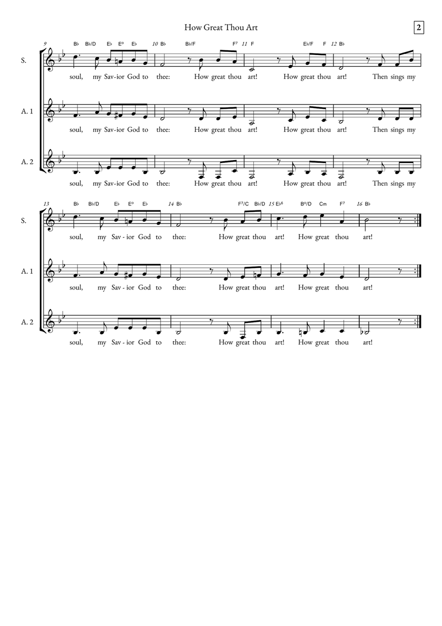 How Great Thou Art How Great Thou Art Women's Choir scores gallery preview page 2