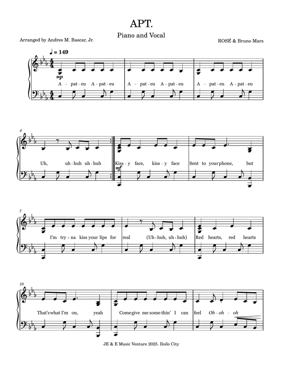 Apt. Apt. A Cappella scores gallery preview page 1
