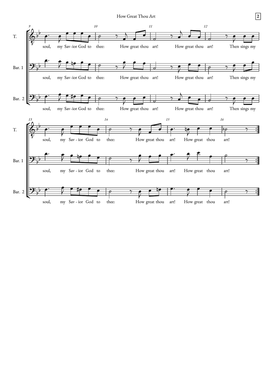 How Great Thou Art How Great Thou Art 3-Part scores gallery preview page 2