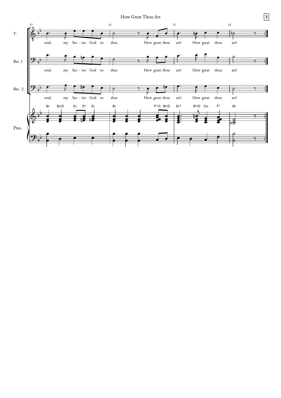 How Great Thou Art How Great Thou Art 3-Part scores gallery preview page 3