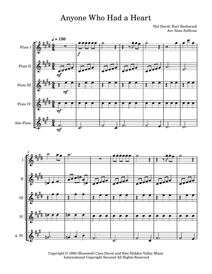 Anyone Who Had A Heart Anyone Who Had A Heart Woodwind Quintet scores gallery preview page 2