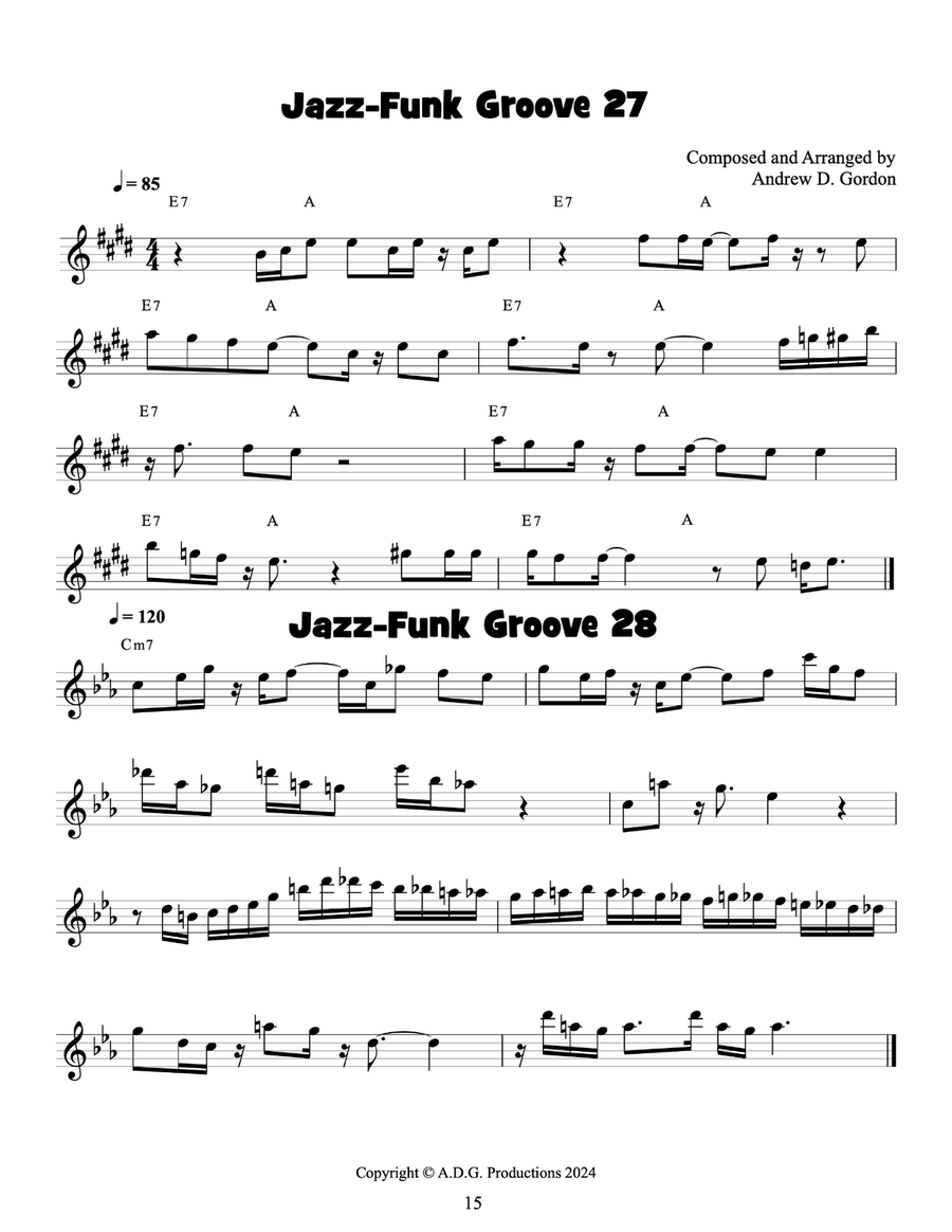 100 Ultimate Jazz-Funk Grooves for Violin Violin Solo scores gallery preview page 2