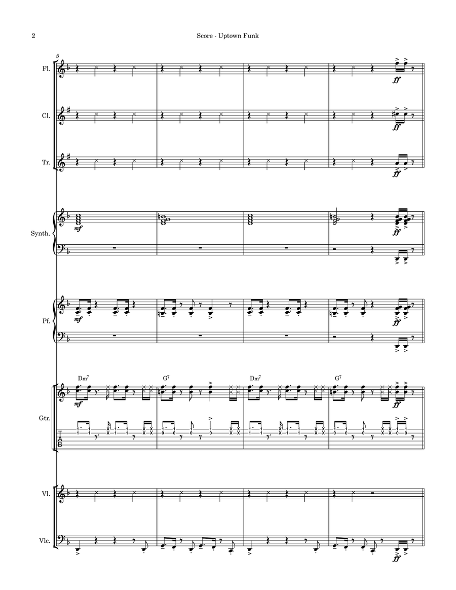 Uptown Funk Large Ensemble scores gallery preview page 2